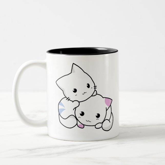Caneca De Café Em Dois Tons Kitten Love Two Toned Mug (Esquerda)