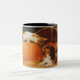 Caneca De Café Em Dois Tons Kitten, Pumpkin e Puppy
