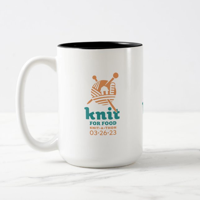 Caneca De Café Em Dois Tons Knit para Comidas (Esquerda)
