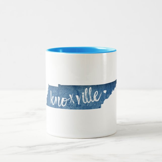 Caneca De Café Em Dois Tons Knoxville, Tennessee Wood Grain (Centro)