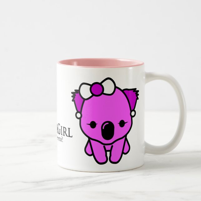 Caneca De Café Em Dois Tons Koala Girl (Direita)