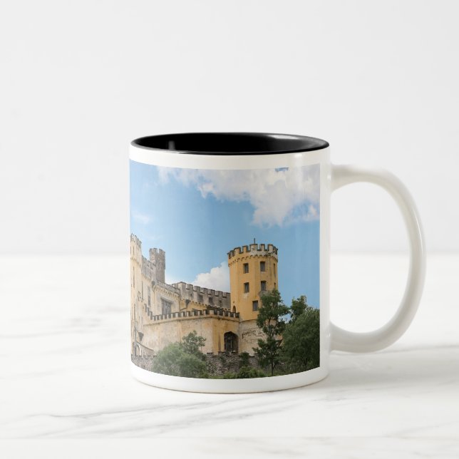 Caneca De Café Em Dois Tons Koblenz, Alemanha, Castelo Stolzenfels, Palácio (Direita)