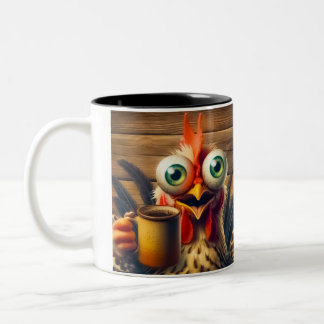 Caneca De Café Em Dois Tons Koffein Junkie Huhn