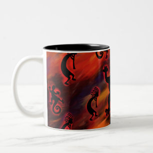 Caneca De Café Em Dois Tons Kokopelli Art