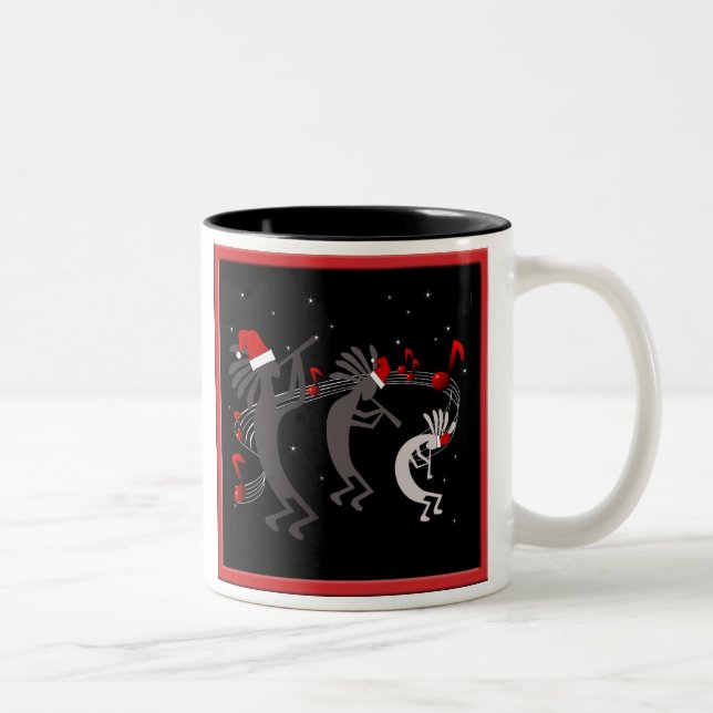 Caneca De Café Em Dois Tons Kokopelli Christmas Mug (Direita)