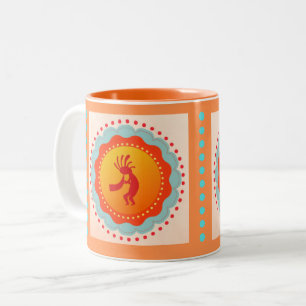Caneca De Café Em Dois Tons Kokopelli Southwest Inspirou Mug