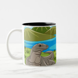 Caneca De Café Em Dois Tons Komodo Dragon Mug
