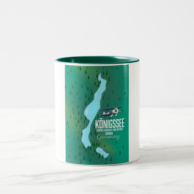 Caneca De Café Em Dois Tons Königssee Berchtesgadener Alemanha (Centro)