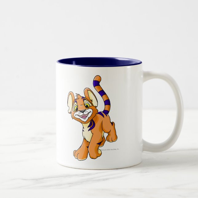 Caneca De Café Em Dois Tons Kougra alaranjado aventuroso (Direita)