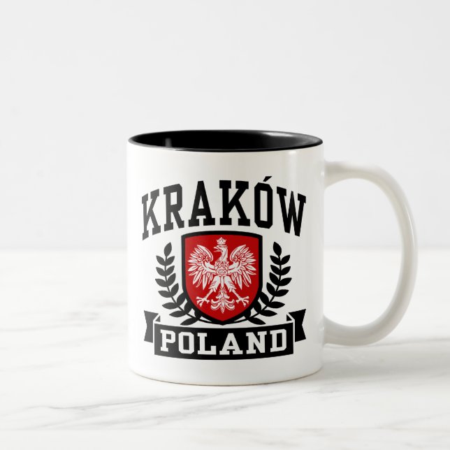 Caneca De Café Em Dois Tons Krakow Polônia (Direita)