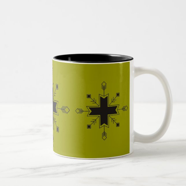 Caneca De Café Em Dois Tons Kruze de Zvaigznu (Direita)
