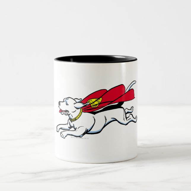 Caneca De Café Em Dois Tons Krypto o cachorro (Centro)