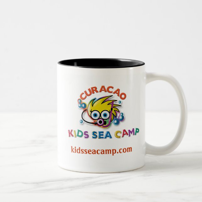 Caneca De Café Em Dois Tons KSCLogo2, CuracaoLogoBlcksm.tiff, kidsseacamp.com (Direita)