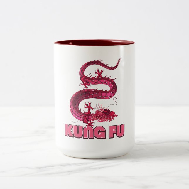 Caneca De Café Em Dois Tons kung fu (Centro)