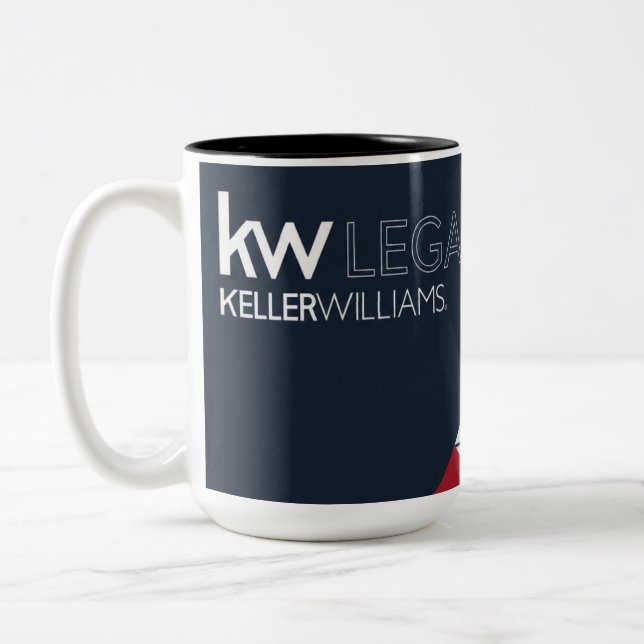 Caneca De Café Em Dois Tons KW Legacy design triangular Casa Aberta  (Esquerda)