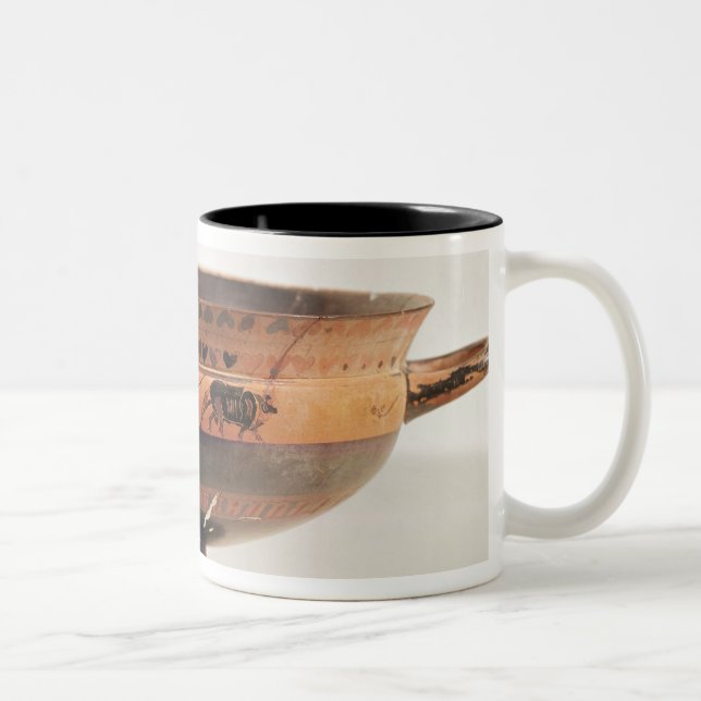 Caneca De Café Em Dois Tons Kylix figurado preto (Direita)