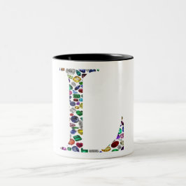 Caneca De Café Em Dois Tons L inicial