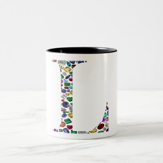 Caneca De Café Em Dois Tons L inicial (Centro)