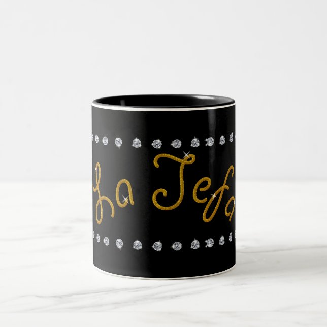 Caneca De Café Em Dois Tons La Jefa Bling (Centro)