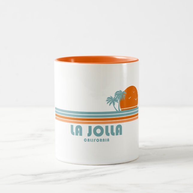 Caneca De Café Em Dois Tons La Jolla Califórnia Palmeiras (Centro)