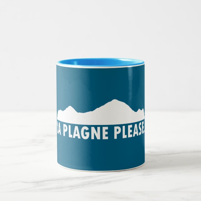 Caneca De Café Em Dois Tons La Plagne France Please (Centro)