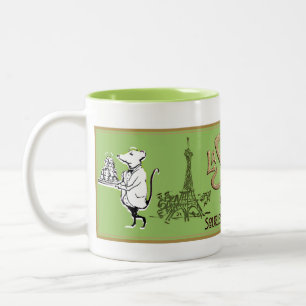 Caneca De Café Em Dois Tons La Souris d'Or Paris Mousery Lembrança