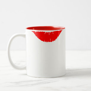 Caneca De Café Em Dois Tons Lábios