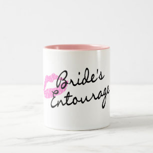 Caneca De Café Em Dois Tons Lábios do séquito das noivas