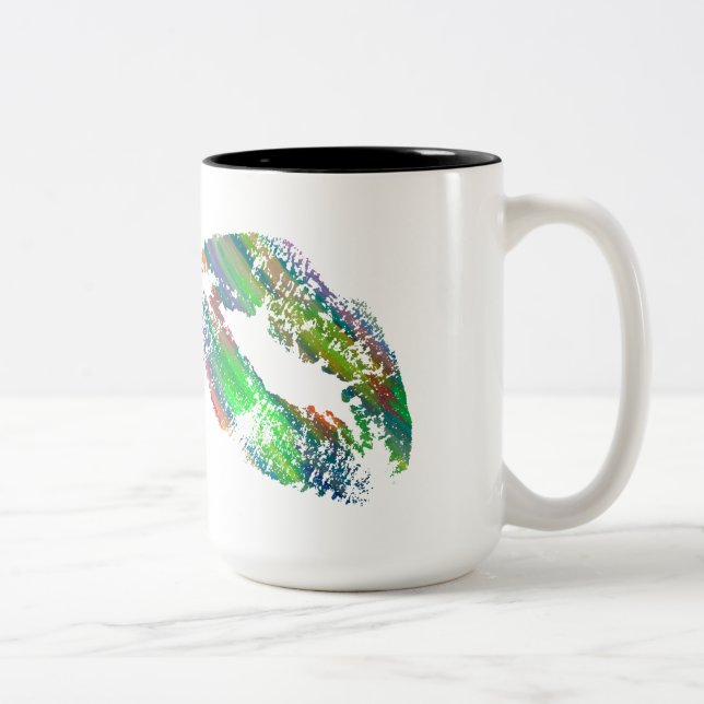 Caneca De Café Em Dois Tons Lábios na moda nº 17 (Direita)