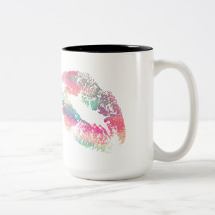 Caneca De Café Em Dois Tons Lábios na moda nº 18