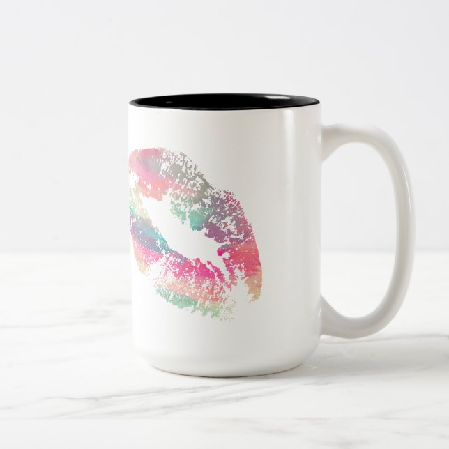 Caneca De Café Em Dois Tons Lábios na moda nº 18 (Direita)