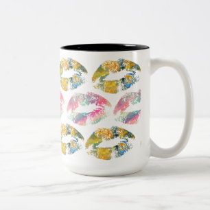 Caneca De Café Em Dois Tons Lábios na moda nº 23