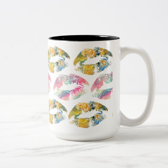 Caneca De Café Em Dois Tons Lábios na moda nº 23 (Direita)