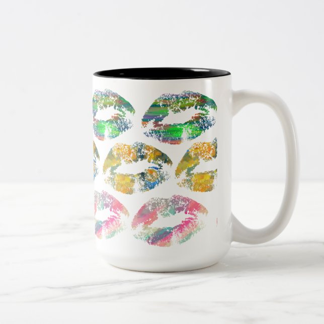 Caneca De Café Em Dois Tons Lábios na moda nº 26 (Direita)