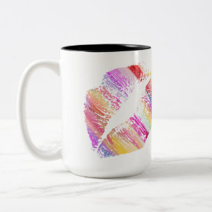 Caneca De Café Em Dois Tons Lábios na moda nº 27