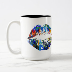 Caneca De Café Em Dois Tons Lábios na moda nº 34