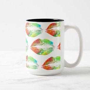 Caneca De Café Em Dois Tons Lábios na moda nº 6