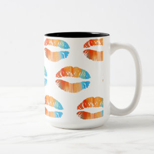 Caneca De Café Em Dois Tons Lábios na moda nº 9