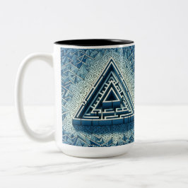 Caneca De Café Em Dois Tons labirinto