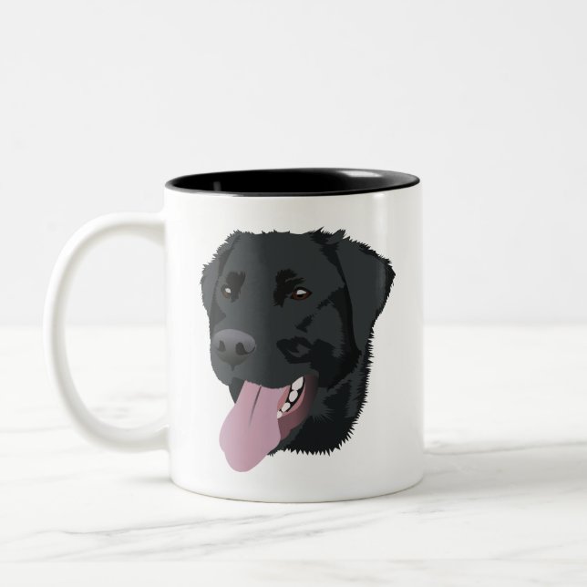 Caneca De Café Em Dois Tons Laboratório Preto (Esquerda)