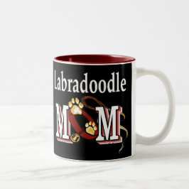 Caneca De Café Em Dois Tons Labradoodle MOM Gifts