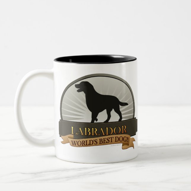Caneca De Café Em Dois Tons Labrador (Esquerda)