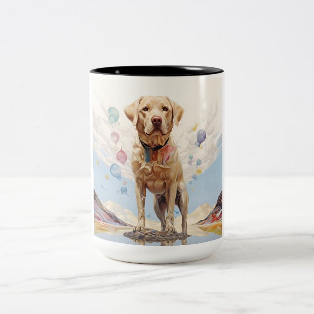 Caneca De Café Em Dois Tons Labrador mugs (Centro)