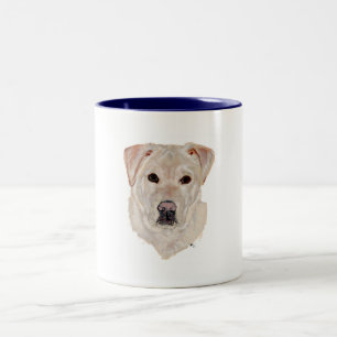 Caneca De Café Em Dois Tons Labrador Retriever Amarelo