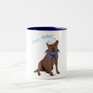 Caneca De Café Em Dois Tons Labrador Retriever Marrom Chocolate