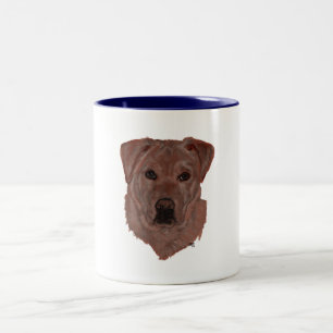 Caneca De Café Em Dois Tons Labrador Retriever Marrom Chocolate