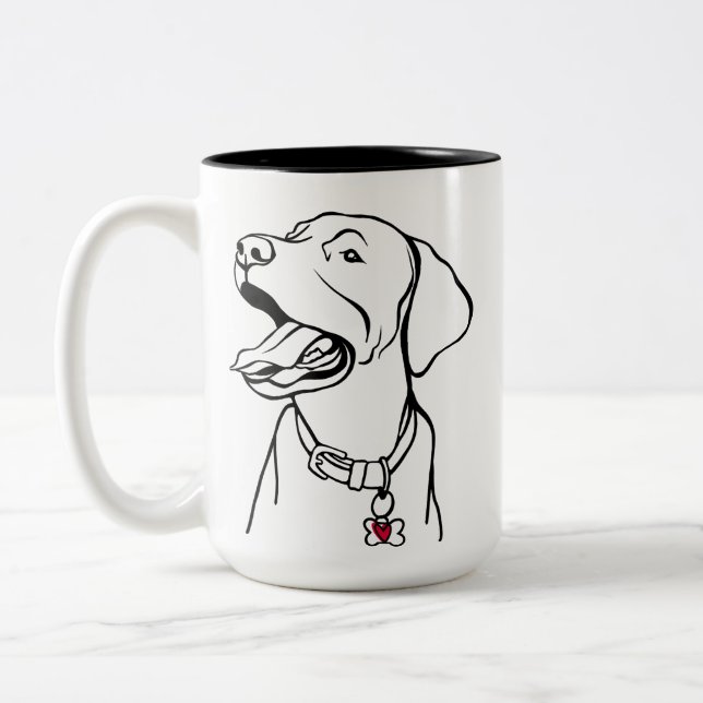 Caneca De Café Em Dois Tons Labrador Retriever Mug (Esquerda)