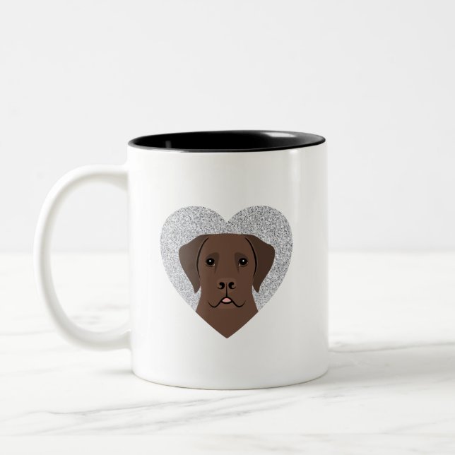 Caneca De Café Em Dois Tons Labrador Retriever Mugs (Esquerda)