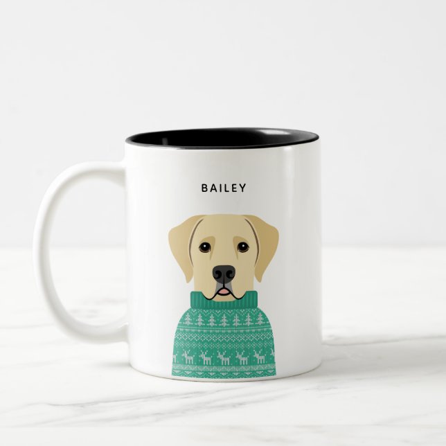 Caneca De Café Em Dois Tons Labrador Retriever Mugs (Esquerda)