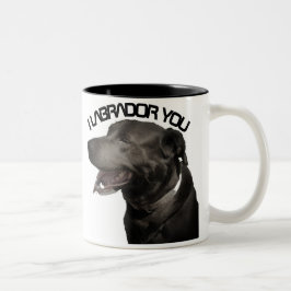 Caneca De Café Em Dois Tons Labrador Você